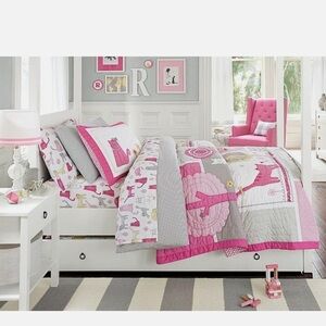 Pottery Barn Kids Girl's Kitty Cat Full/Queen Quilt